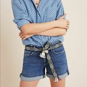 Anthropologie Pilcro High-Rise Slim Denim Shorts